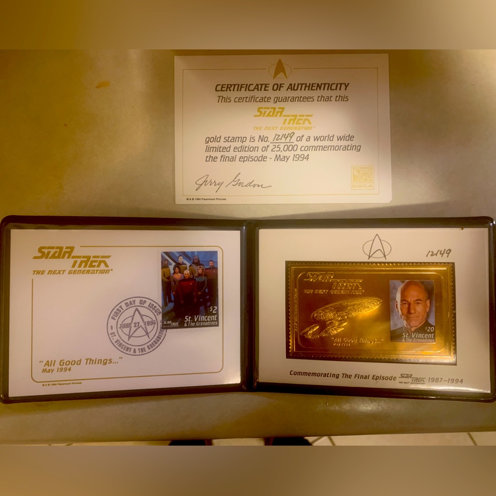 Gold Star Trek Collectors Stamp